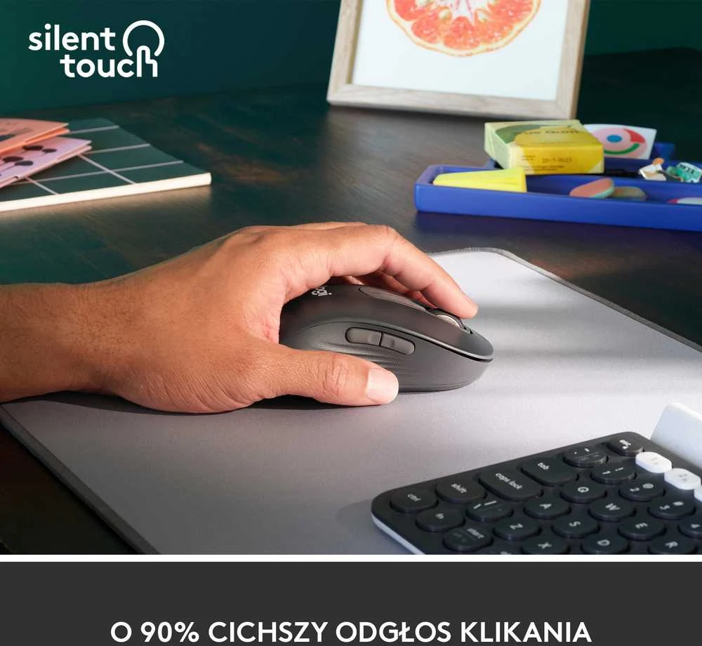 Belaidė pelė Logitech Signature M650 L Left, grafito spalvos