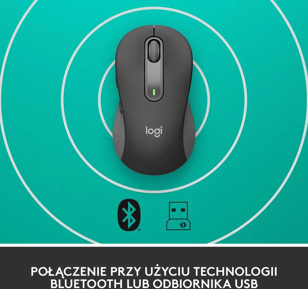 Tyli belaidė pelė Logitech M220, Juoda