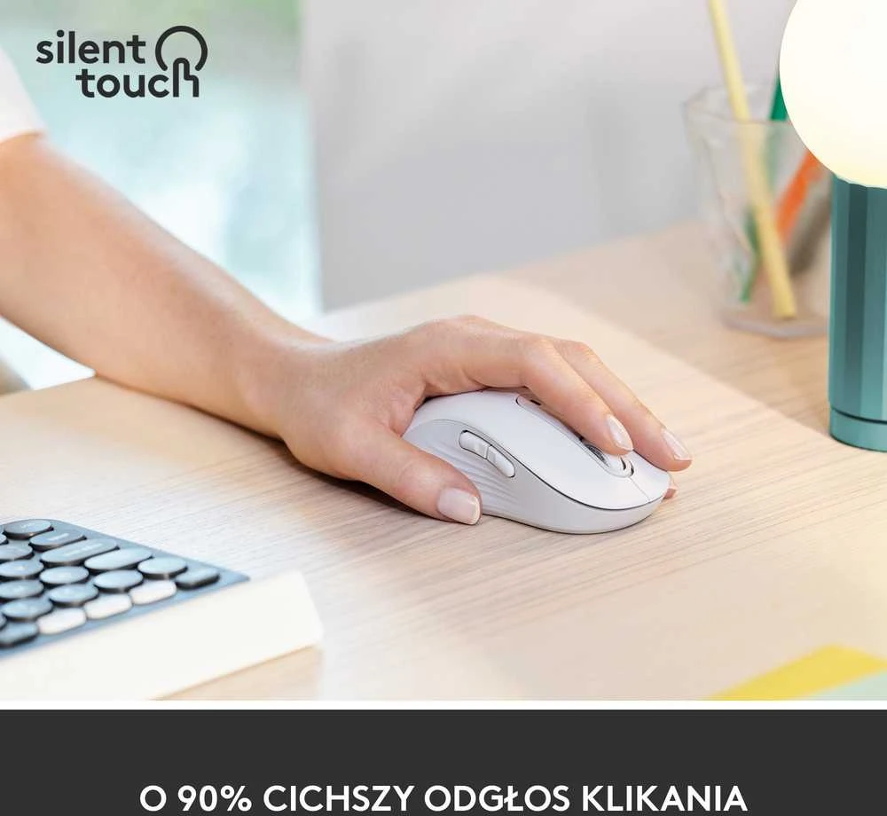 Belaidė pelė Logitech Signature M650 L Left, baltos spalvos