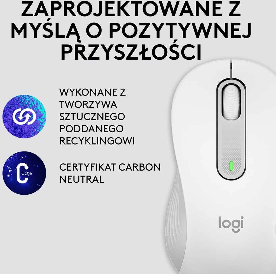 Belaidė pelė Logitech Signature M650 L Left, baltos spalvos