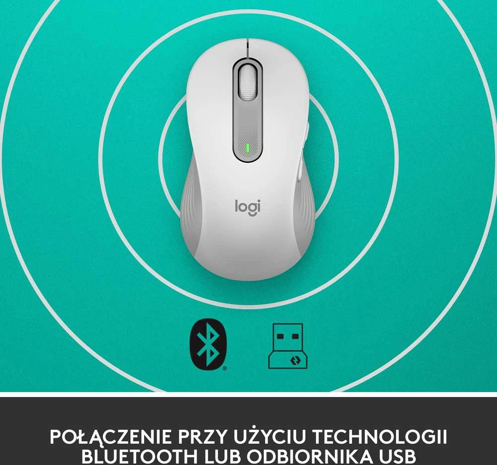 Belaidė pelė Logitech Signature M650 L Left, baltos spalvos
