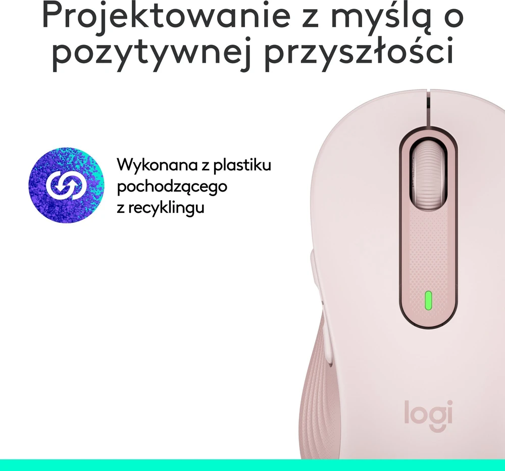 Belaidė pelė Logitech Signature M650 M, rožinė