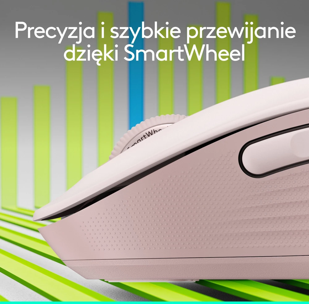 Belaidė pelė Logitech Signature M650 M, rožinė