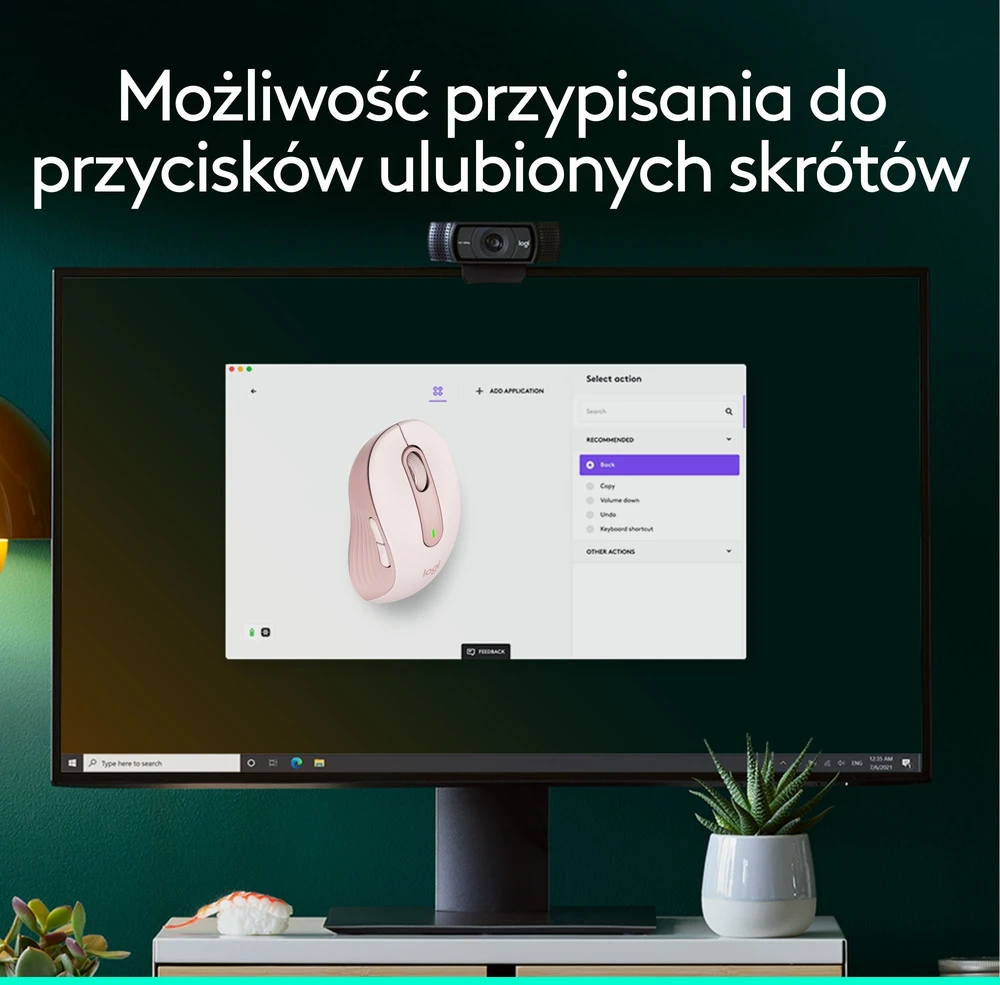 Belaidė pelė Logitech Signature M650 M, rožinė