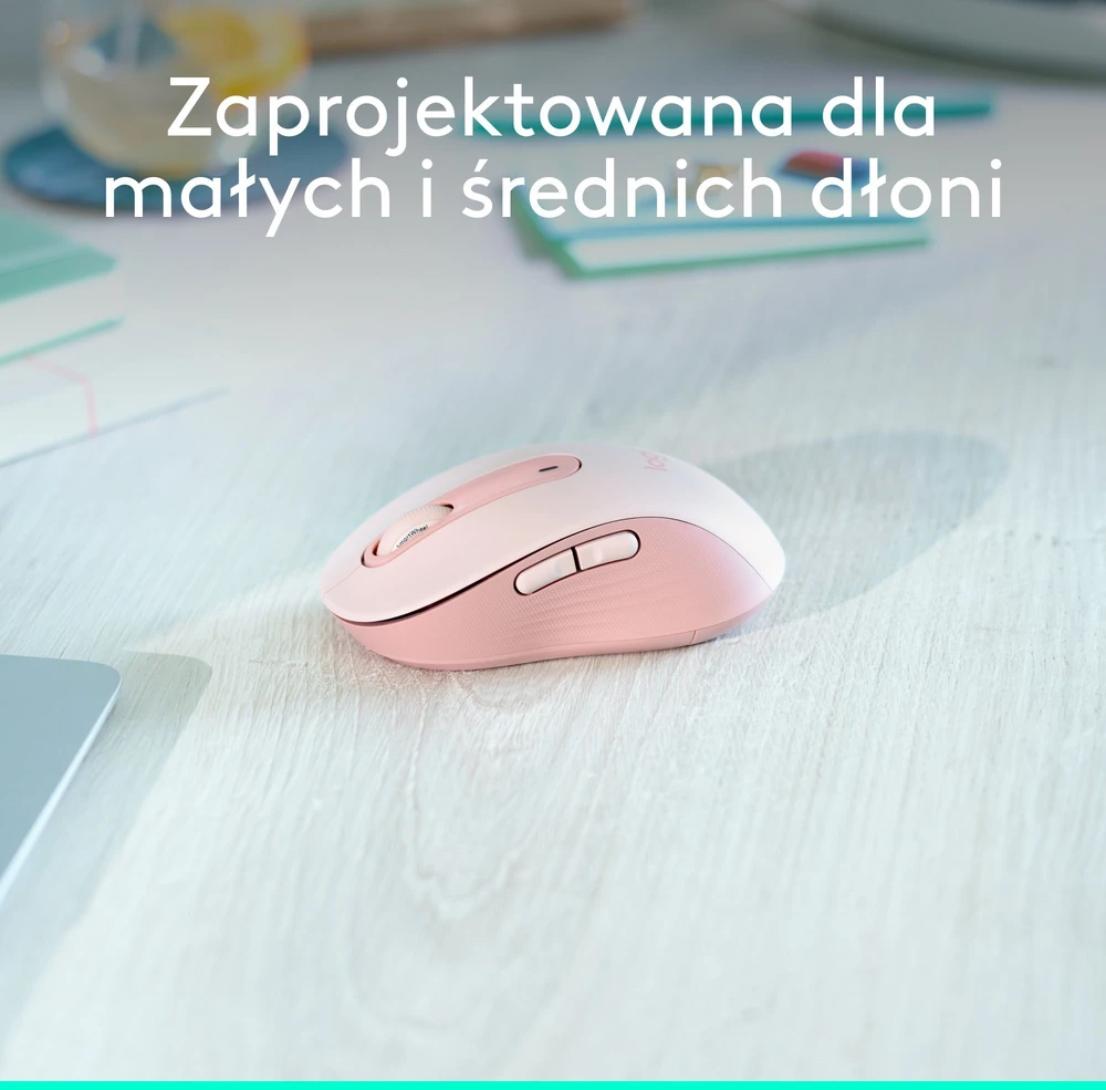 Belaidė pelė Logitech Signature M650 M, rožinė