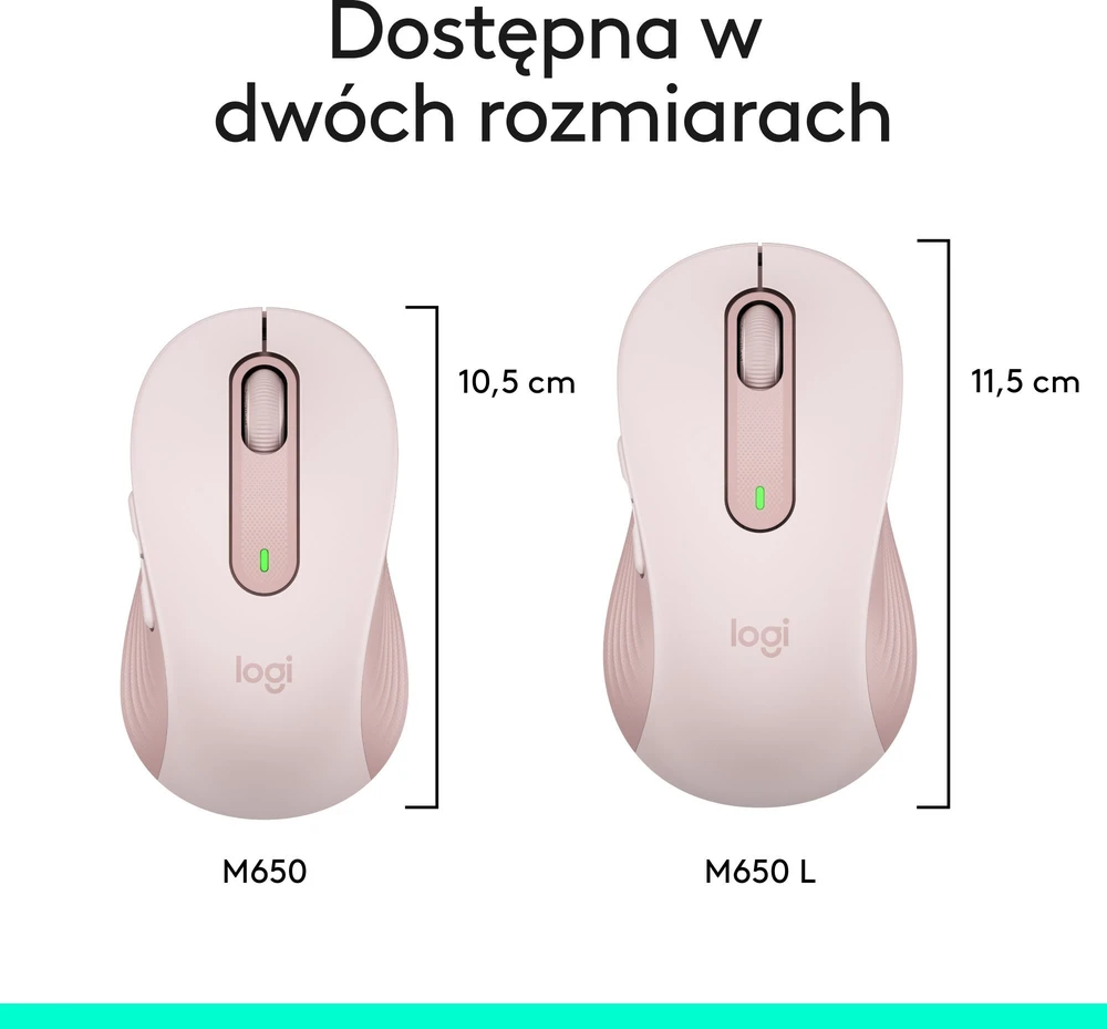 Belaidė pelė Logitech Signature M650 M, rožinė