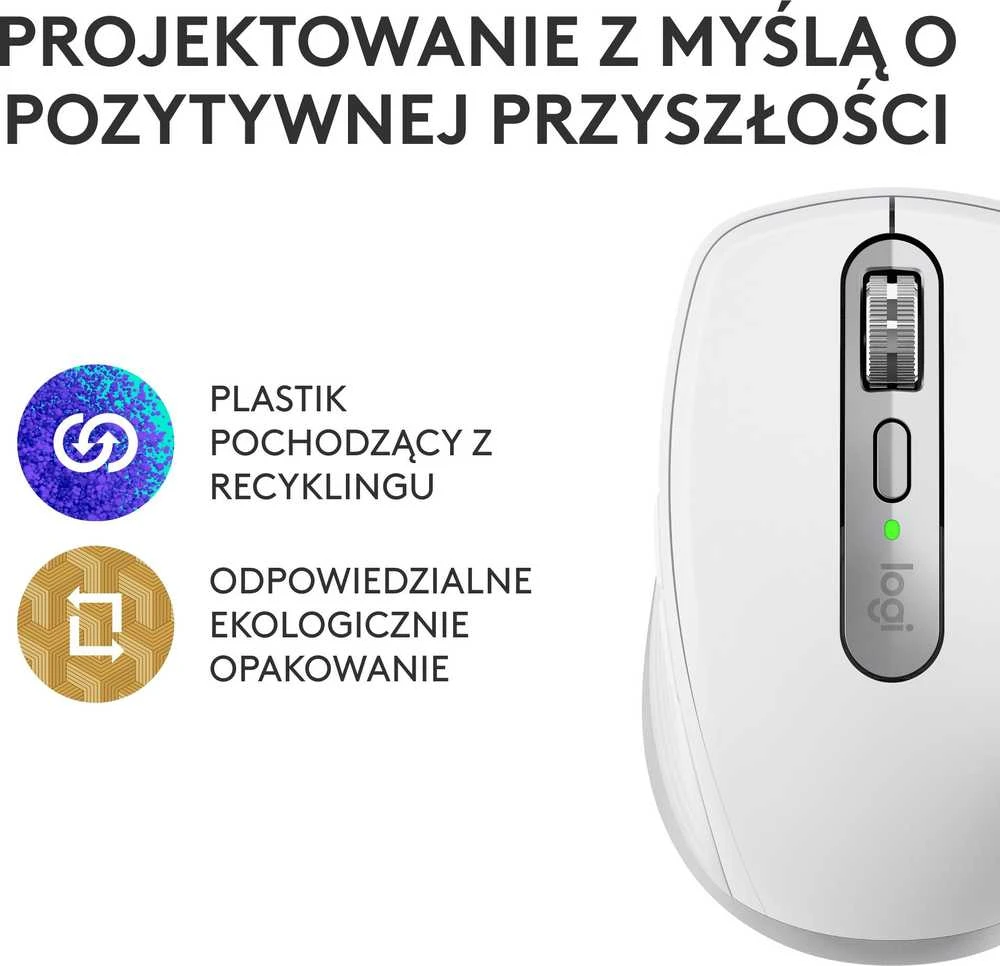 Belaidė pelė Logitech MX Anywhere 3S, šviesiai pilkos spalvos