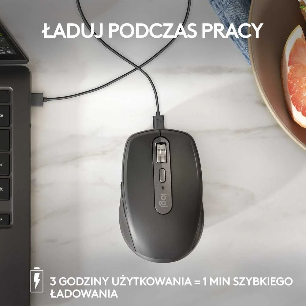 Belaidė pelė Logitech MX Anywhere 3S, šviesiai pilkos spalvos