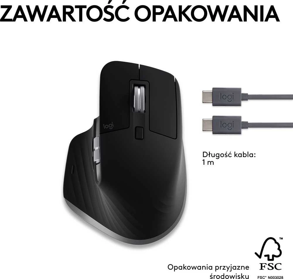 Belaidė pelė Logitech MX Master 3S for Mac, pilkos spalvos