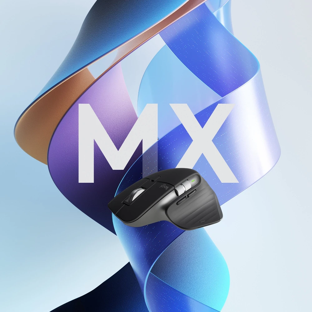 Belaidė pelė Logitech MX Master 3S, šviesiai pilka