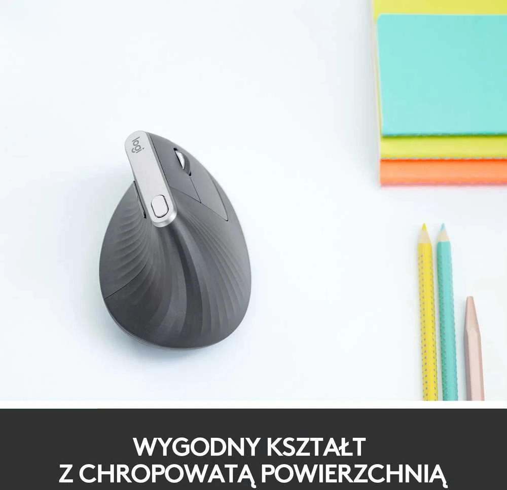 Belaidė pelė Logitech MX Vertical, pilka