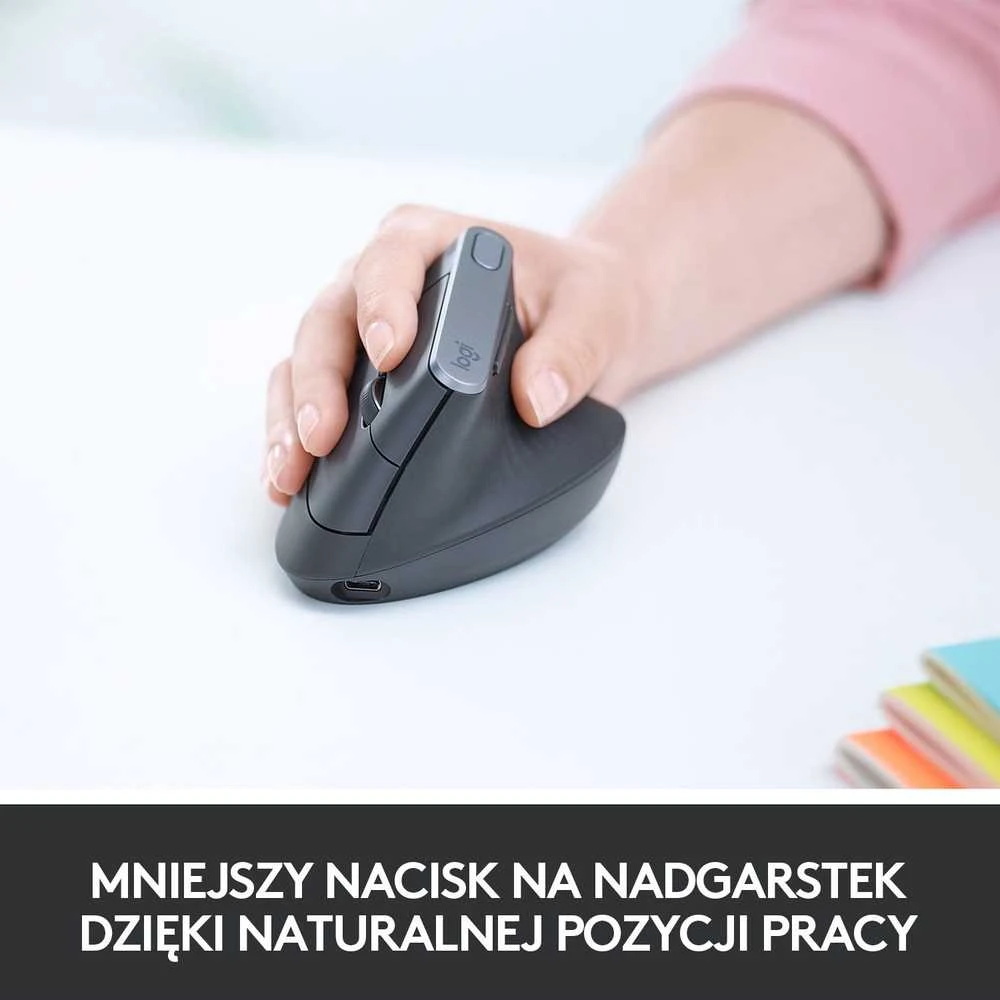 Belaidė pelė Logitech MX Vertical, pilka
