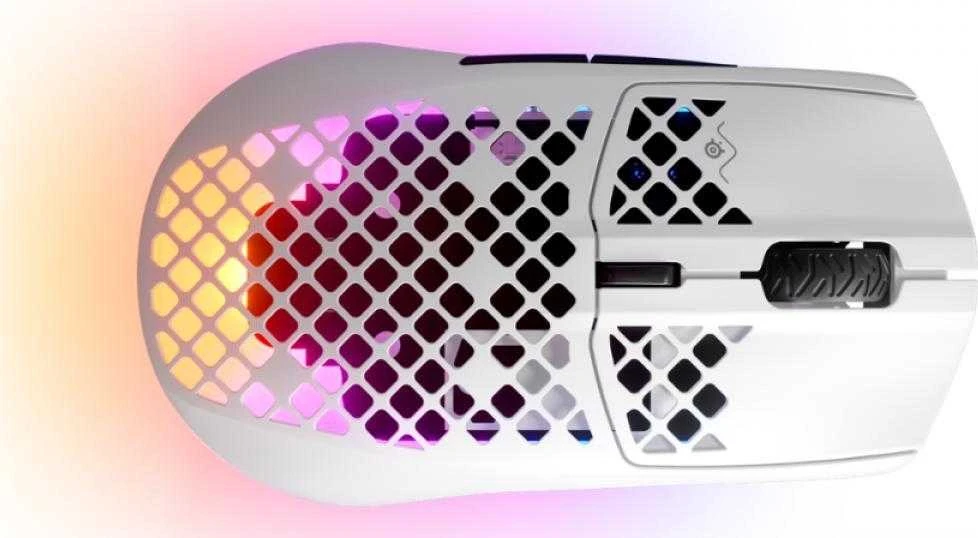 Žaidimų pelė SteelSeries Aerox 3 Snow 2022, Baltos spalvos