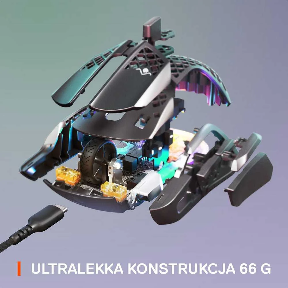 Žaidimų pelė SteelSeries Aerox 5 Onyx, Juodos spalvos