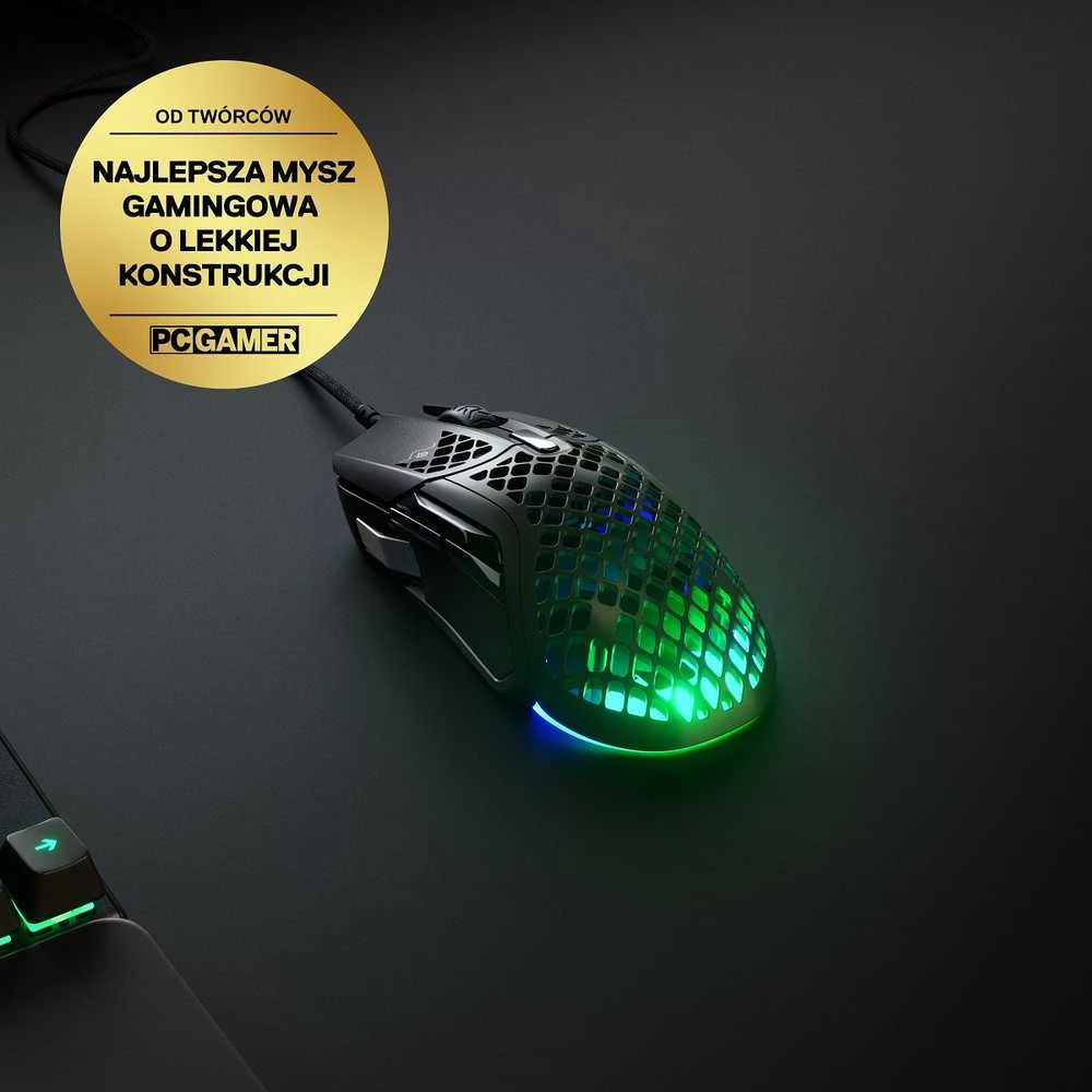 Žaidimų pelė SteelSeries Aerox 5 Onyx, Juodos spalvos