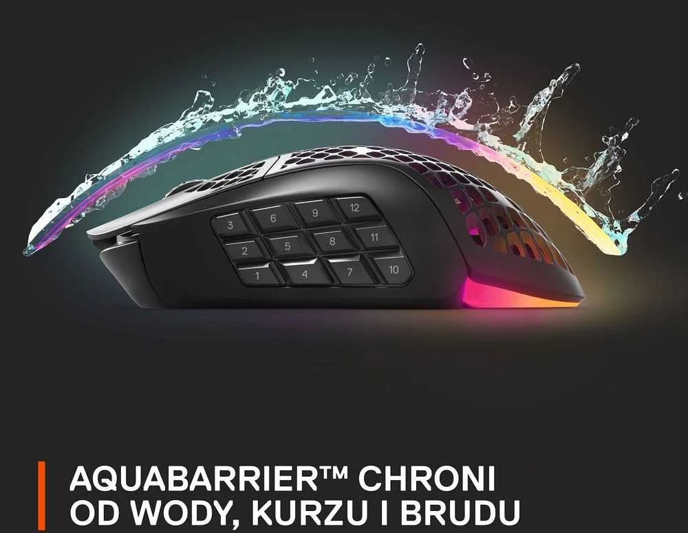 Belaidė žaidimų pelė SteelSeries Aerox 9 Onyx, Juodos spalvos