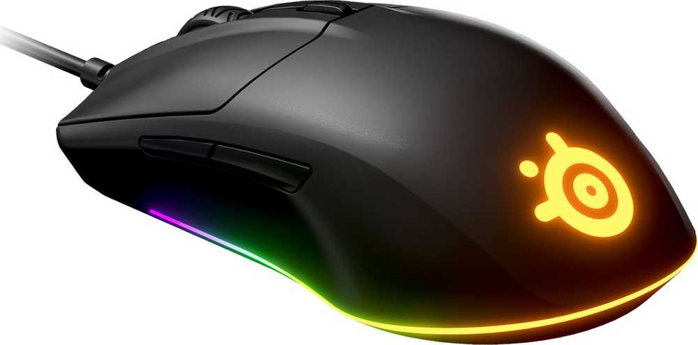 Žaidimų pelė SteelSeries su laidu Rival 3, Juodos spalvos
