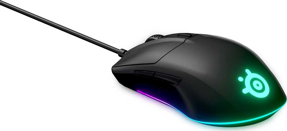 Žaidimų pelė SteelSeries su laidu Rival 3, Juodos spalvos