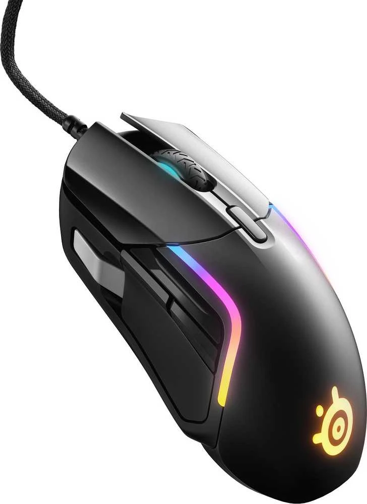 Žaidimų pelė su laidu SteelSeries Rival 5, Juodos spalvos