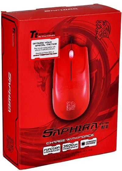 Pelė Thermaltake eSports Saphira MO-SPH008DTL (Optinė, 3500 DPI, red color