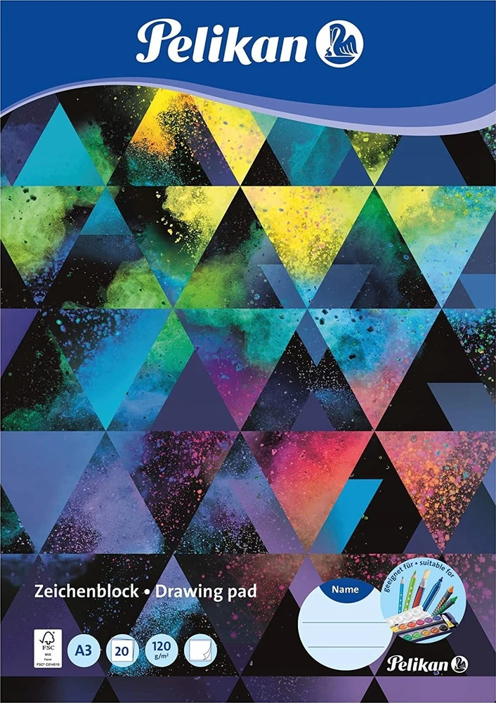 Pelikan piešimo bloknotas DIN A3 120g/m2 20 lapų