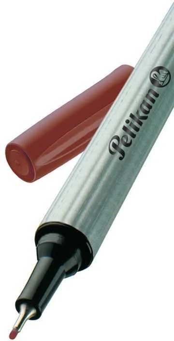 Pelikan Fineliner 96 rašiklis su nuimtu rudu dangteliu