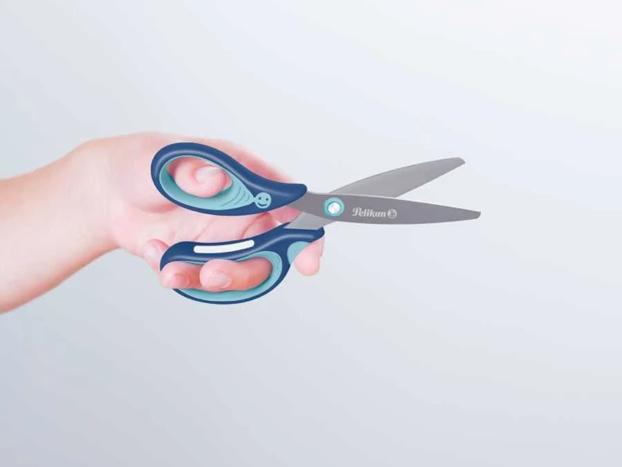Pelikan Žirklės kairiarank. bukais galais GRIFFIX 14cm mėta-tamsiai mėlynos
