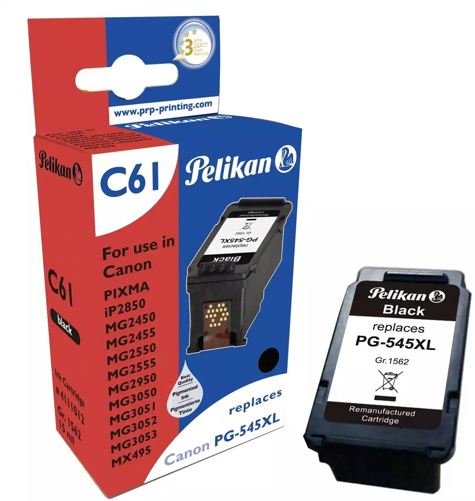 Tusz Pelikan Pelikan Ink Cartridge replaces Canon PG-545XL Juodas