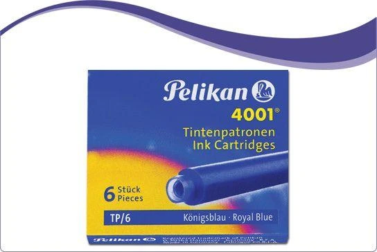 Rašalo kapsulės Pelikan TP/6, trumpos, mėlynos (6 vnt.) 1223-012