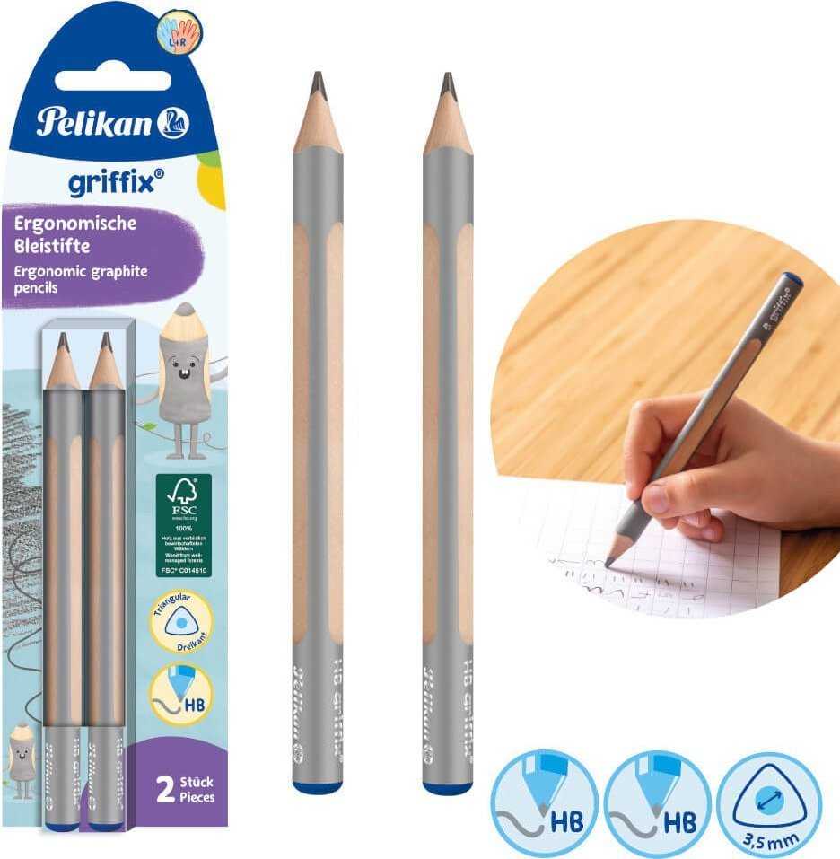 Pelikan Pieštukas storas trikampis Jumbo Griffix HB 2vnt. PELIKAS