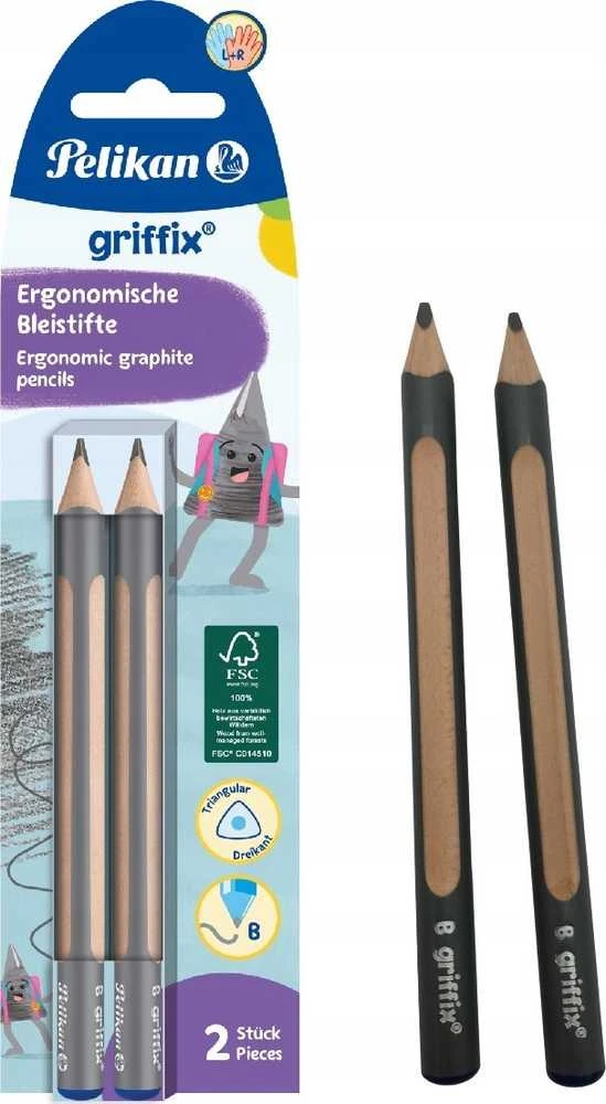 Pelikan Pieštukai GRIFFIX B mokymuisi rašyti 2vnt