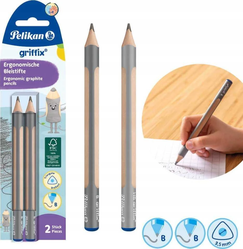 Pelikan Pieštukai GRIFFIX B mokymuisi rašyti 2vnt