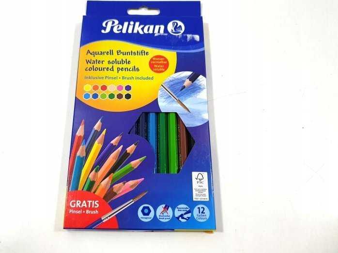 Pelikan Pieštukai spalvoti akvareliniai 12sp