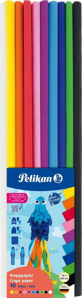 Pelikan Kreppapieriaus rinkinys KRP 10 spalvų