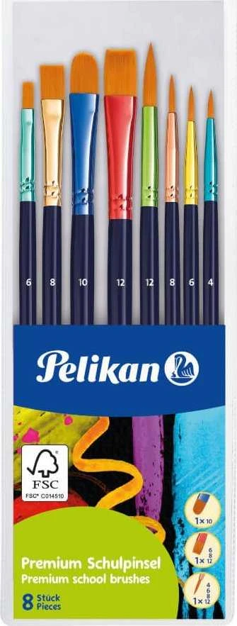 Pelikan Sintetinių teptukų rinkinys 8vnt