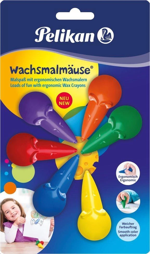 Pelikan Wax kreidelės 6 vnt.