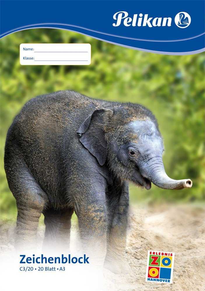 Pelikan piešimo bloknotas A3 20 lapų C3/20 FSC-Mix