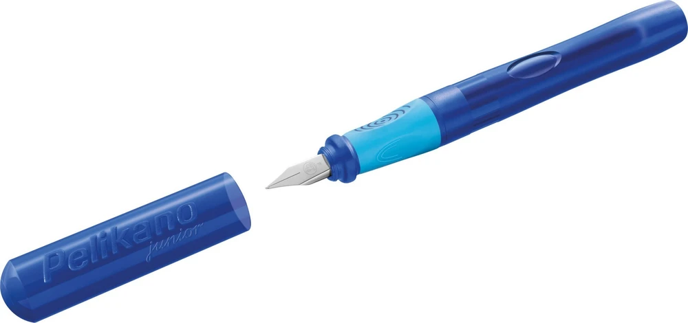 Plunksnakotis JUNIOR, Pelikan, A storio iridžio plunksna, mėlynos sp., dėžutėje