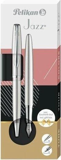 Pelikan Tušinukas+plunksnakotis JAZZ NOBLE elegance sidabrinis