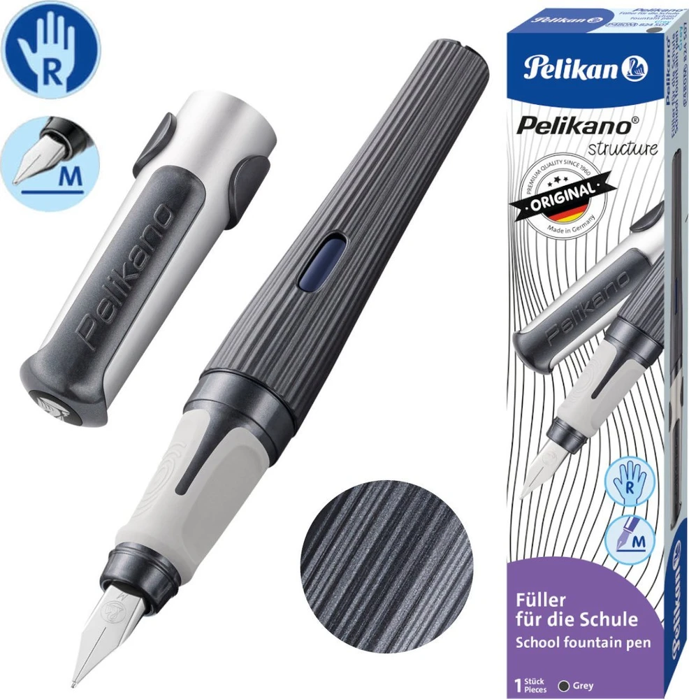 Plunksnakotis PELIKANO structure nib M pilkas