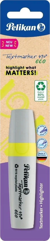 Pelikan Zakreślacz 490 eco* 1 sztuka na blister Neon-Geltonas