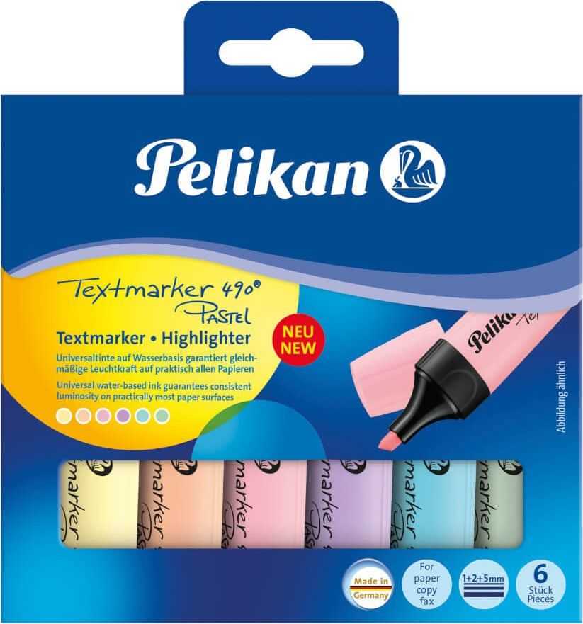 Pelikan Žymeklis 490 Pastell dėklas, 6 spalvos