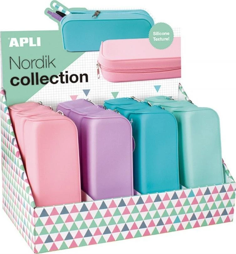 Pen Apli APLI Nordik, Soft Touch, 185x75x55 mm, silikonas, spalvų derinys pastel-