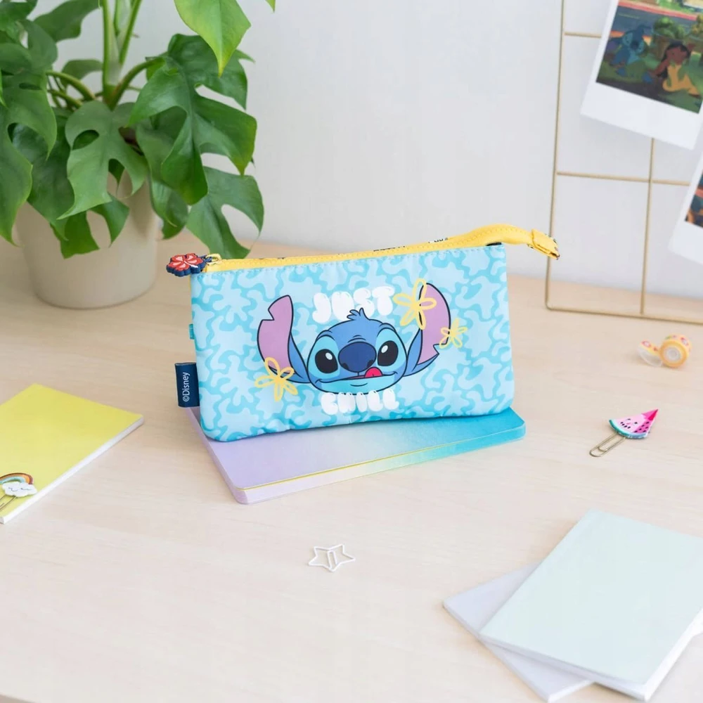 „Disney Stitch“ – trijų skyrių pieštukų dėklas iš „Tropical“ kolekcijos