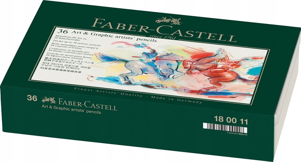 Faber-Castell 180011 pieštukų dėklas, kietas dėklas Baltas pieštukams