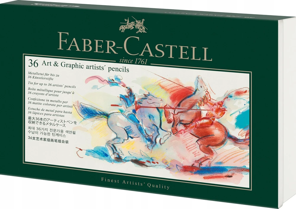 Faber-Castell 180011 pieštukų dėklas, kietas dėklas Baltas pieštukams