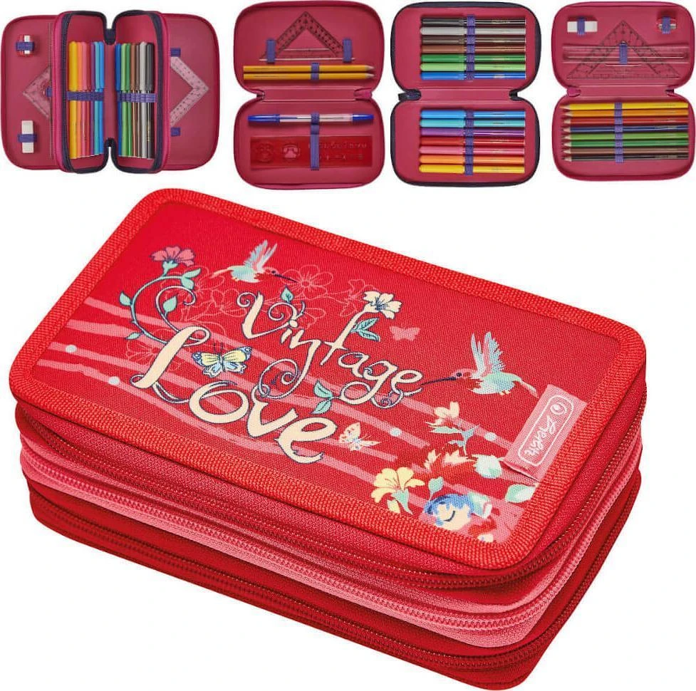 Penalas Herlitz herlitz TriCase 31 tlg. Vintage Love