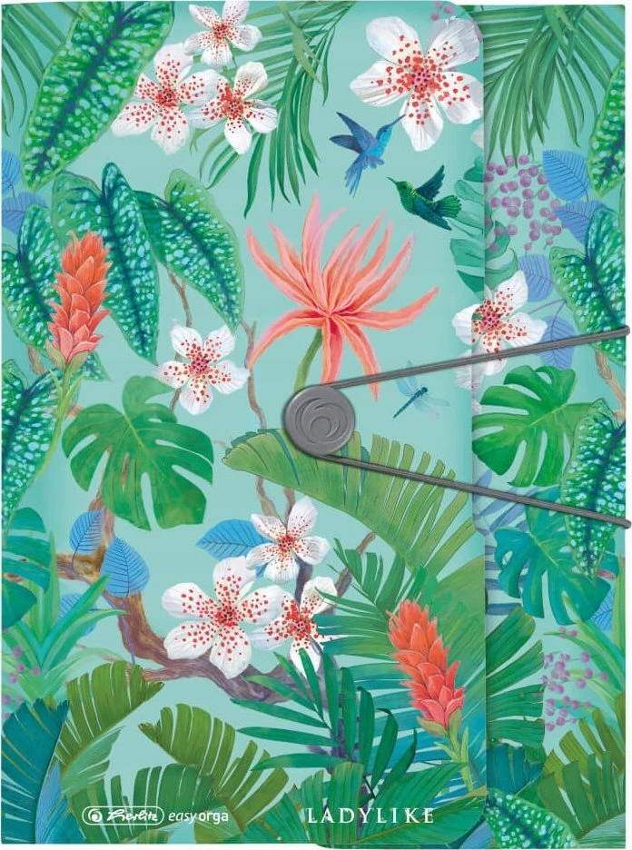 Penalas Herlitz Teczka su gumką PP A4 Ladylike Jungle