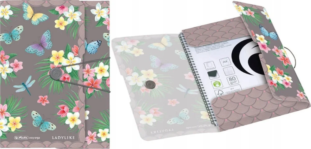 Aplankas su guma A4 Butterfly 50044009 HERLITZ