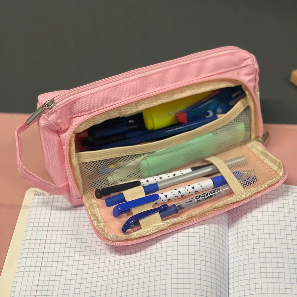 Double extendable pencil case - pink Maaleo 24519